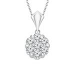 14 Karat White Gold Ladies Diamond Pendant 0.25 Carats