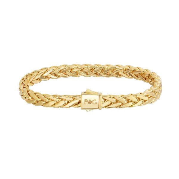 Jewelry in Aruba: 14K Gold 6.5mm Woven Chain Bracelet