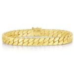 14K Gold 8mm Modern Curb Chain Bracelet