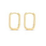 14K Gold Paperclip Huggies