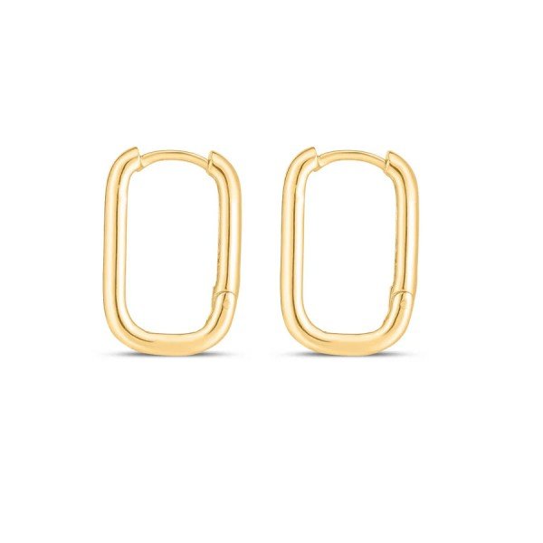 Jewelry in aruba: 14K Gold Paperclip Huggies