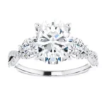 3 Carat Oval Diamond Three-Stone Engagement Ring