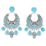 Artisan Silver by Samuel B. 1.75" Sleeping Beauty Turquoise Drop Earrings
