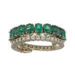 Emerald Flexi Ring (Emerald 1.53 cts. White Diamond 0.75 cts.)