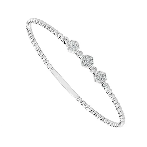 Gold jewelry in Aruba: Flexie Diamond Bangle 0.50 ct tw 14k White Gold