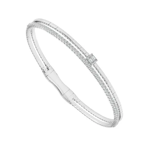 Jewelry in aruba: Flexie Diamond Bangle 0.50 ct tw 14k White Gold