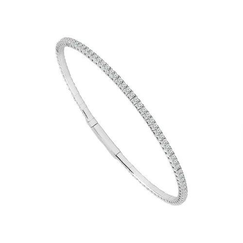 Gold jewelry in Aruba: Flexie Diamond Bangle 1.4 ct tw 14k White Gold