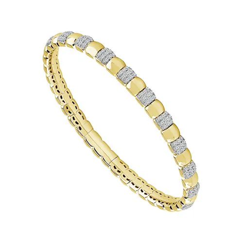 Jewelry in aruba: Flexie Diamond Bangle 1 ct tw 14k Yellow Gold