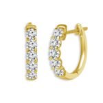 Ladies Diamond Hoop Earrings 1.50 Carats