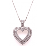 Open Heart Diamond Pendant