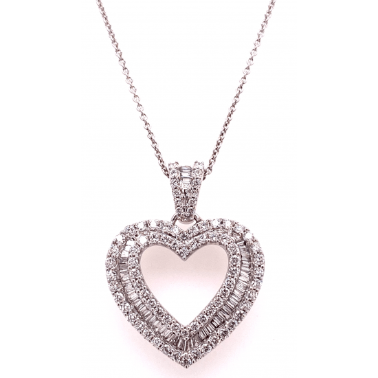Jewelry in aruba: Open Heart Diamond Pendant