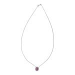 Pink Sapphire Necklace (Pink Sapphire 1.13 cts. White Diamond 0.28 cts.)