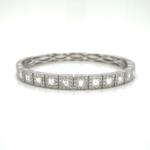 Round & Asscher Diamond Bangle