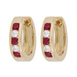 Ruby Earrings (Ruby 0.44 cts. White Diamond 0.23 cts.)