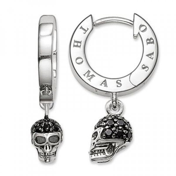 Jewelry in aruba: Thomas Sabo Skull Hoop Earring