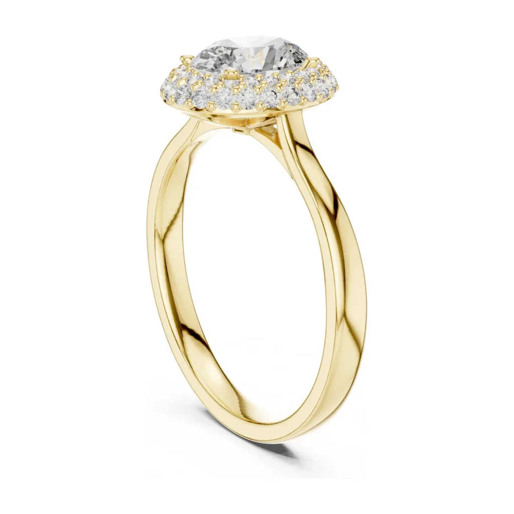 Round Halo Engagement Ring