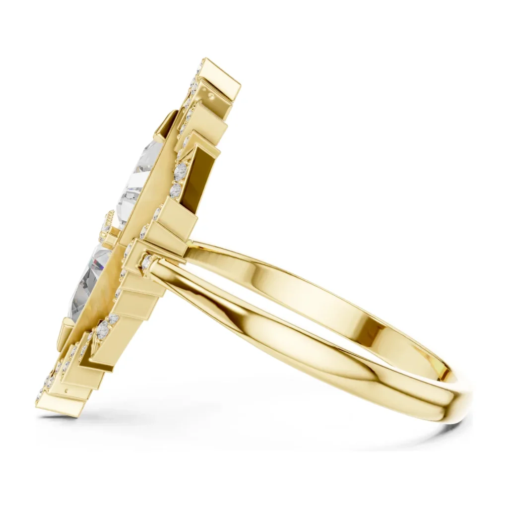 Marquise Art Deco Fan Ring — photo 3