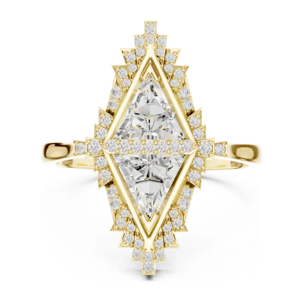 Marquise Art Deco Fan Ring — photo 4