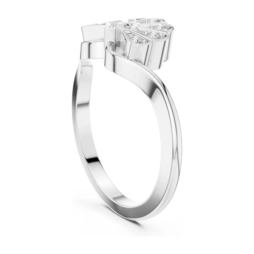 Pavé Fan Cluster Bypass Ring — photo 5