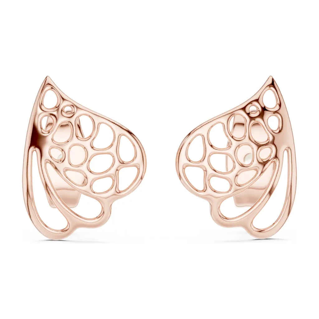 Openwork Leaf Stud Earrings — photo 12