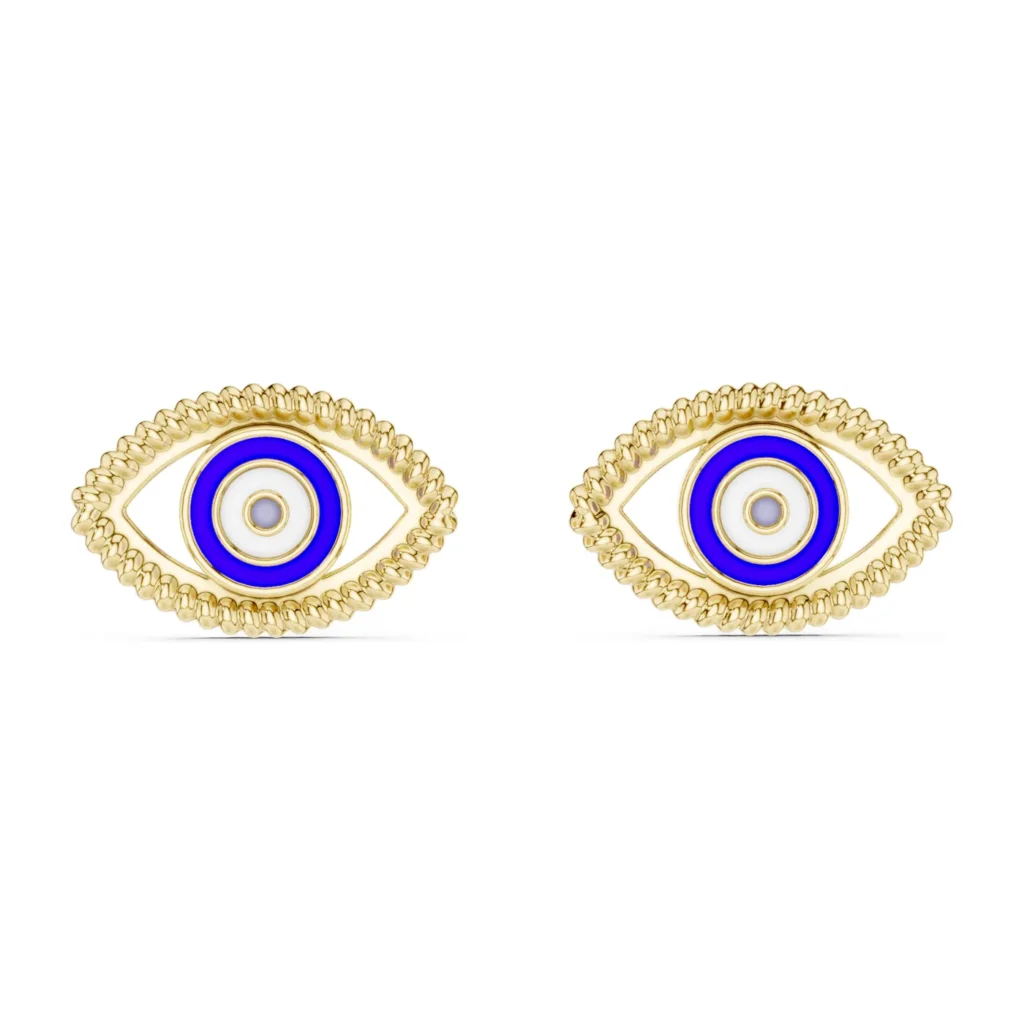 Evil Eye Diamond Stud Earrings — photo 4