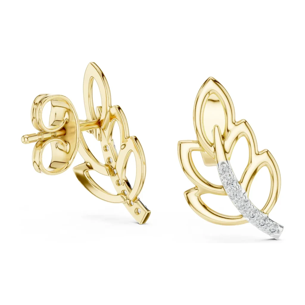 Pavé Leaf Climber Studs