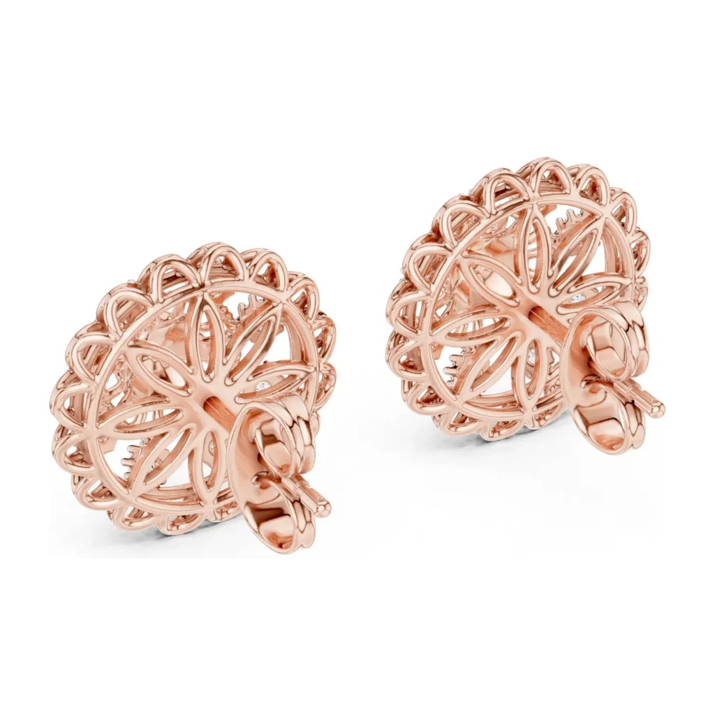 Mandala Diamond Studs — photo 11