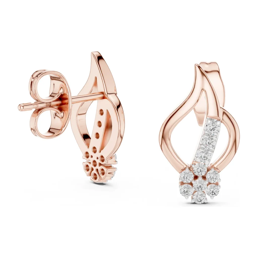 Pavé Flame Drop Studs — photo 9