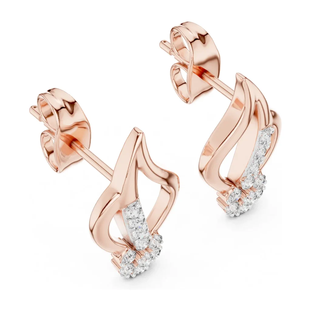 Pavé Flame Drop Studs — photo 10