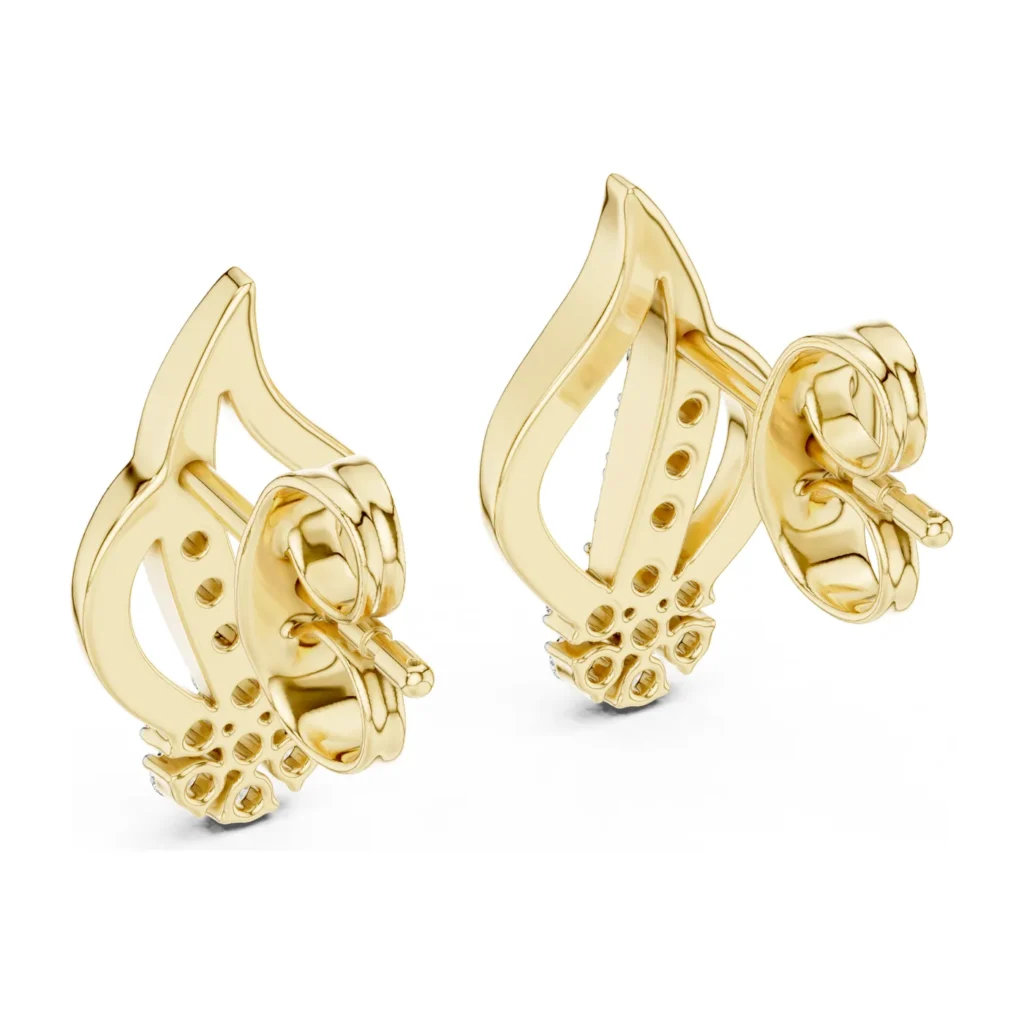 Pavé Flame Drop Studs — photo 3