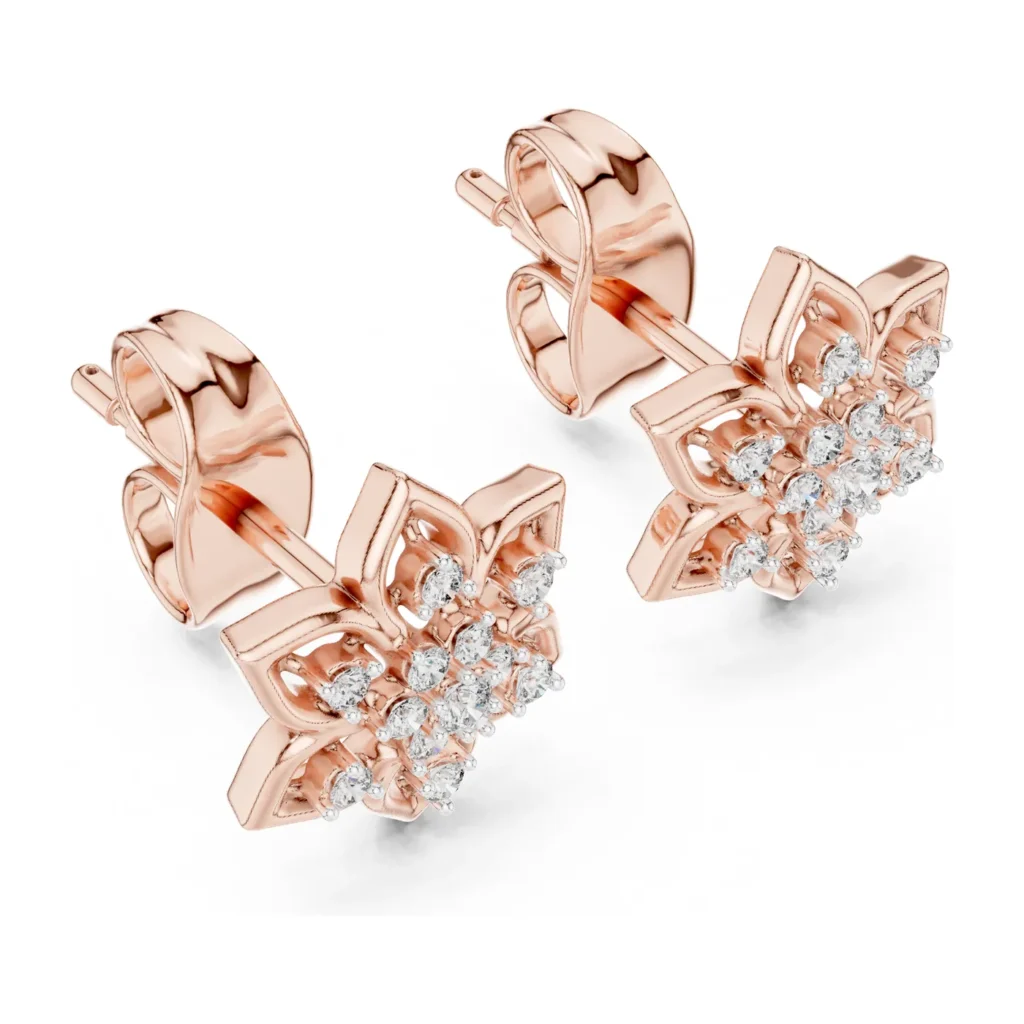 Star Flower Diamond Studs — photo 10