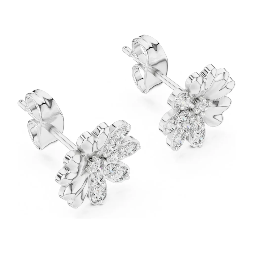 Heart Petal Cluster Studs — photo 6
