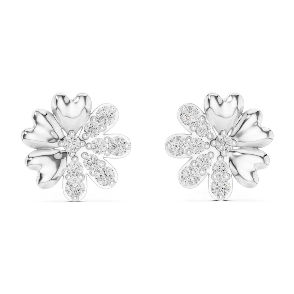 Heart Petal Cluster Studs — photo 8