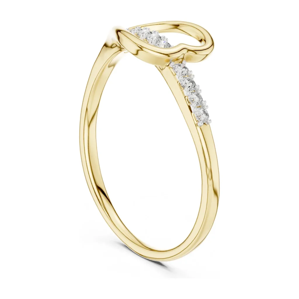 Pavé Open Heart Ring