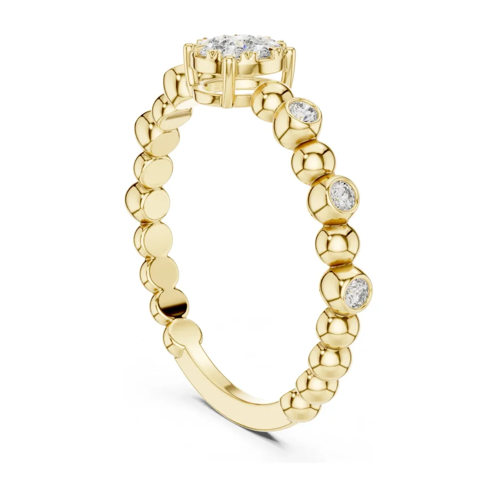 Bubble Bezel Cluster Ring