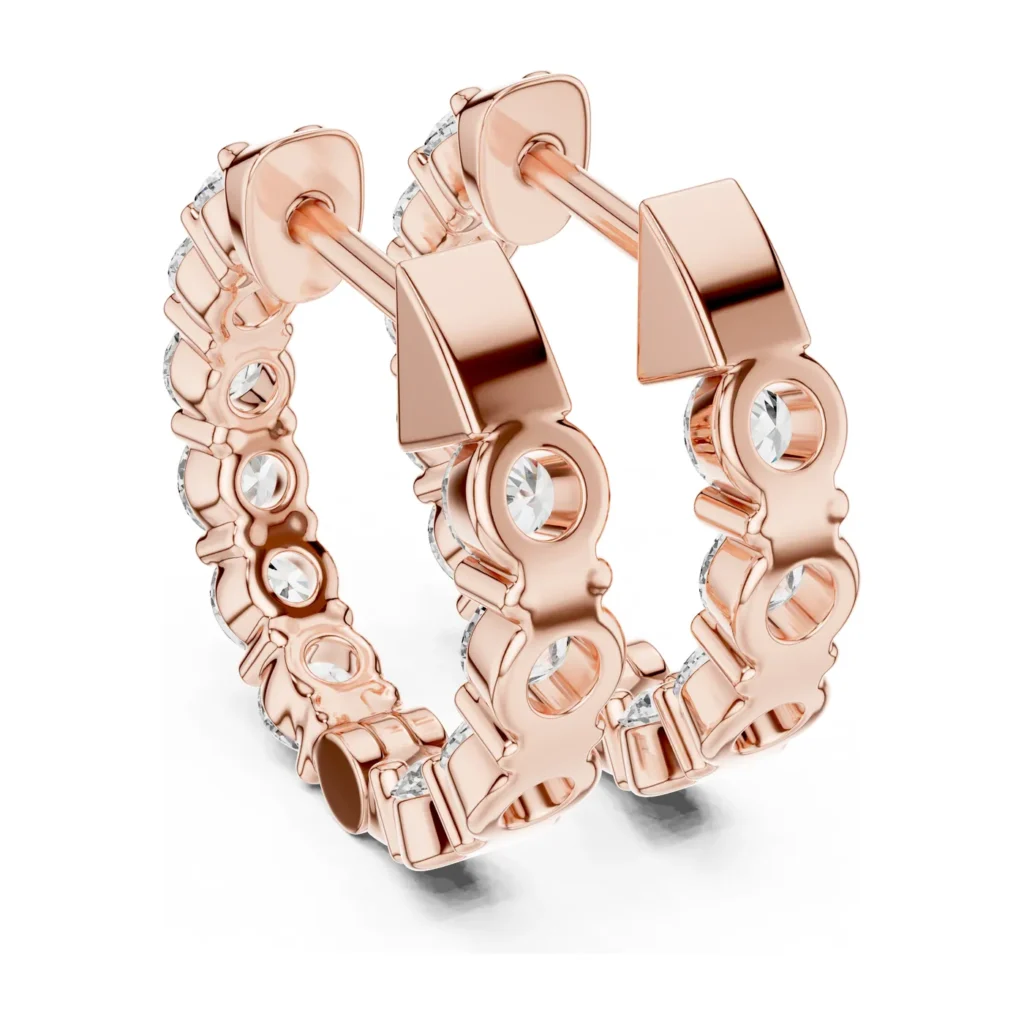 Mixed-Shape Diamond Hoop Earrings — photo 11