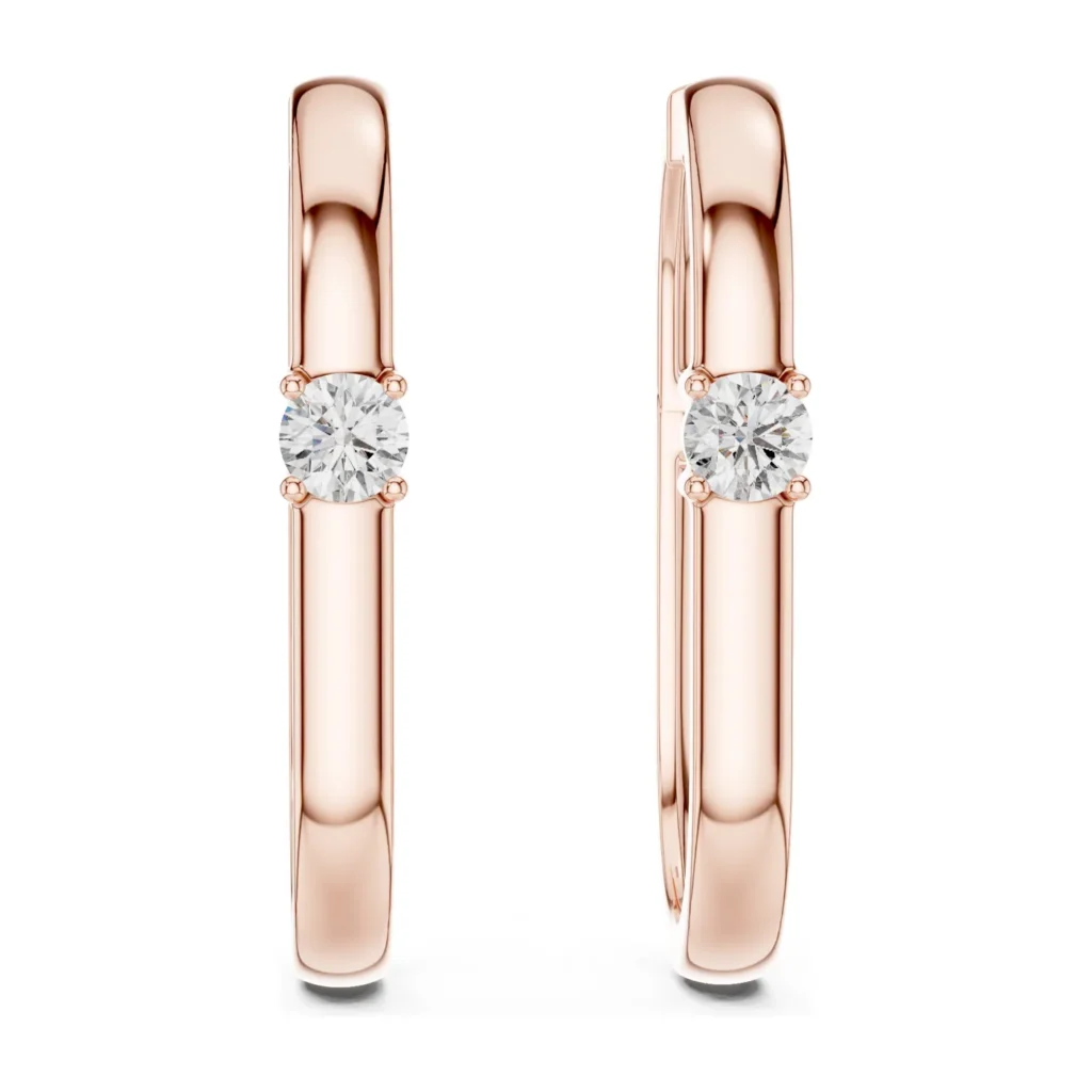 Petite Solitaire Huggie Earrings — photo 12