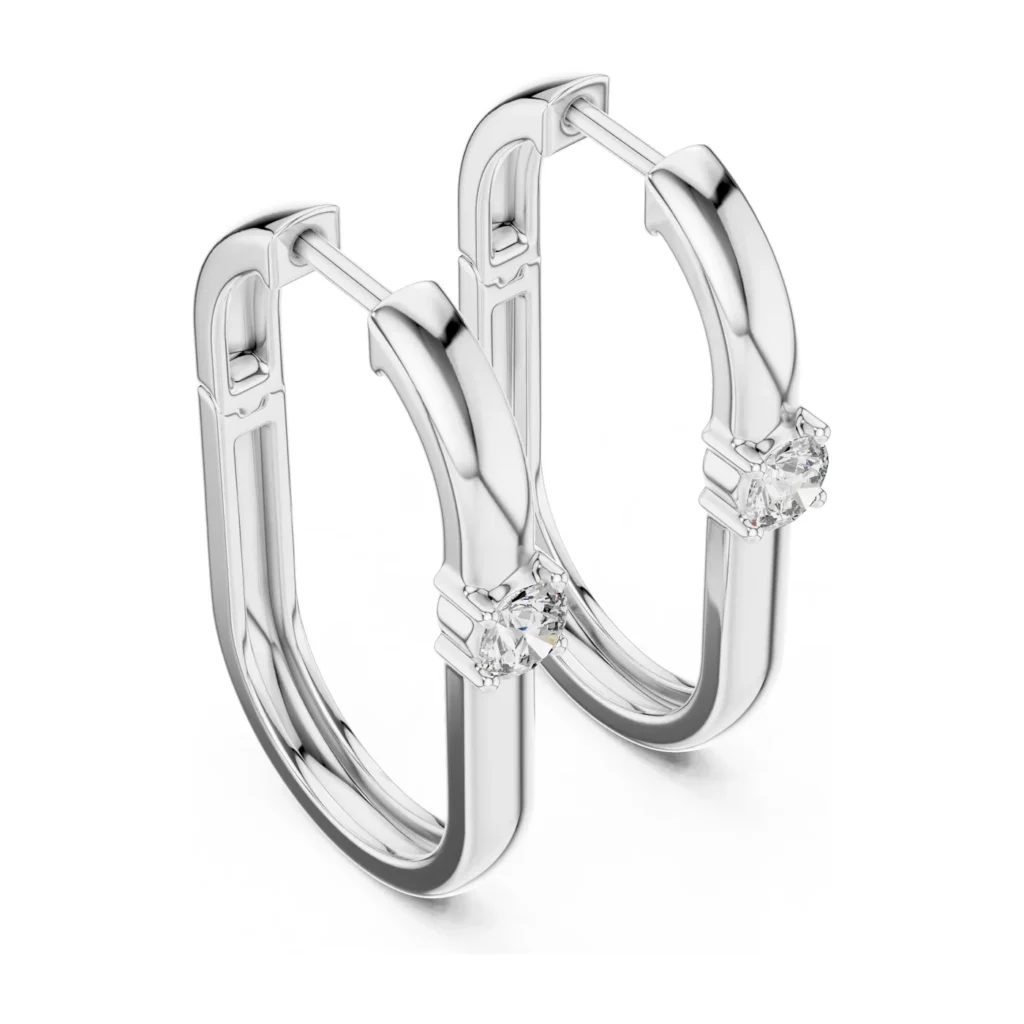 Petite Solitaire Huggie Earrings — photo 6