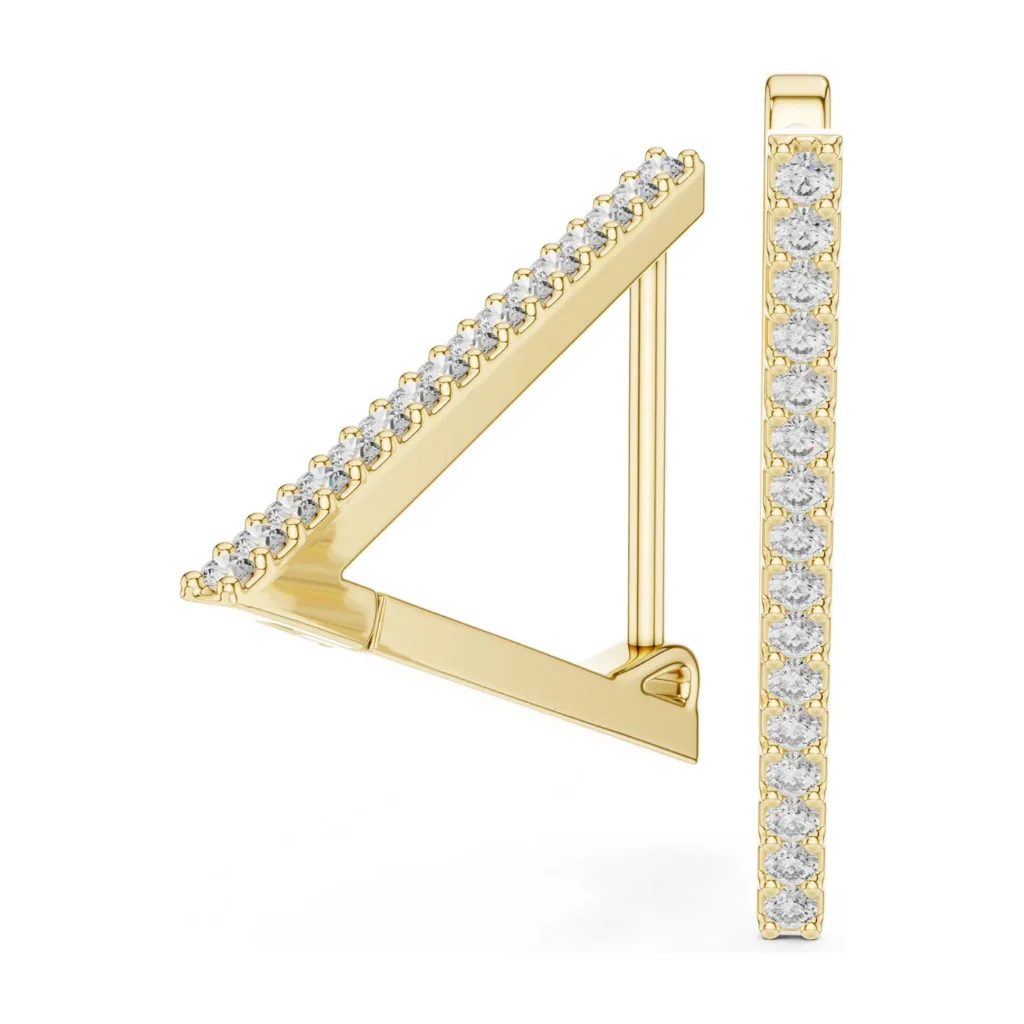 Pavé Triangle Earrings