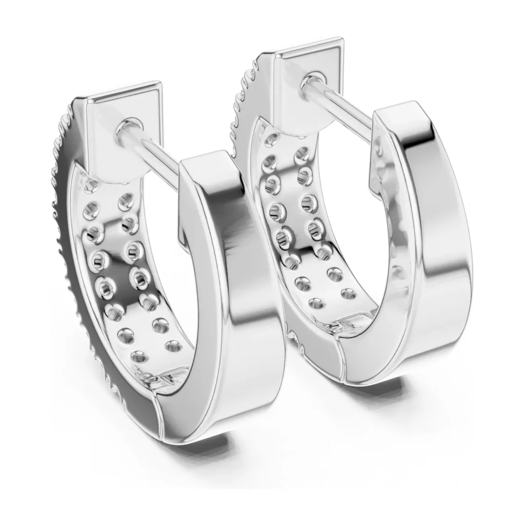 Double-Row Pavé Hoop Earrings — photo 7