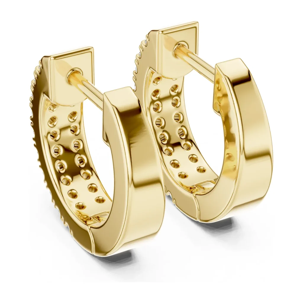 Double-Row Pavé Hoop Earrings — photo 3