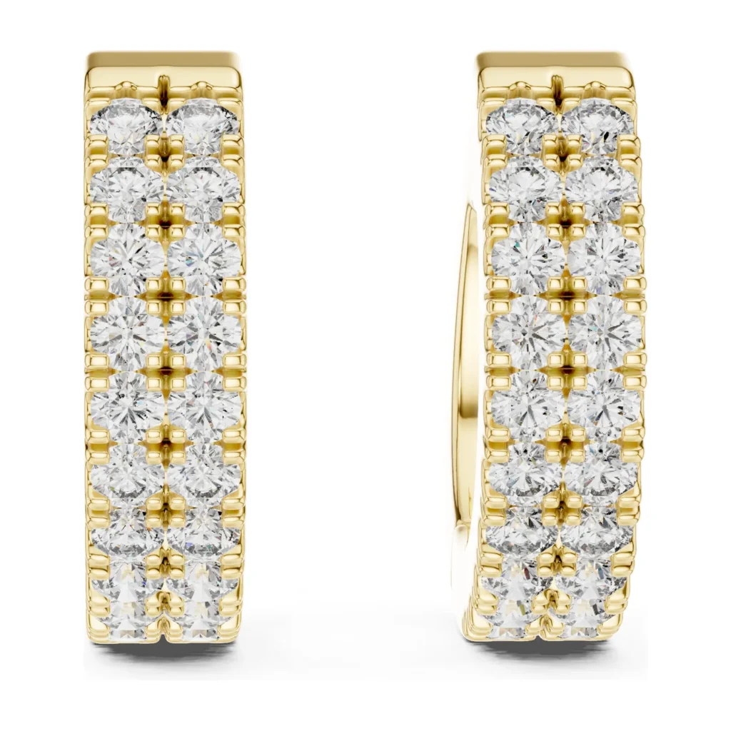 Double-Row Pavé Hoop Earrings — photo 4