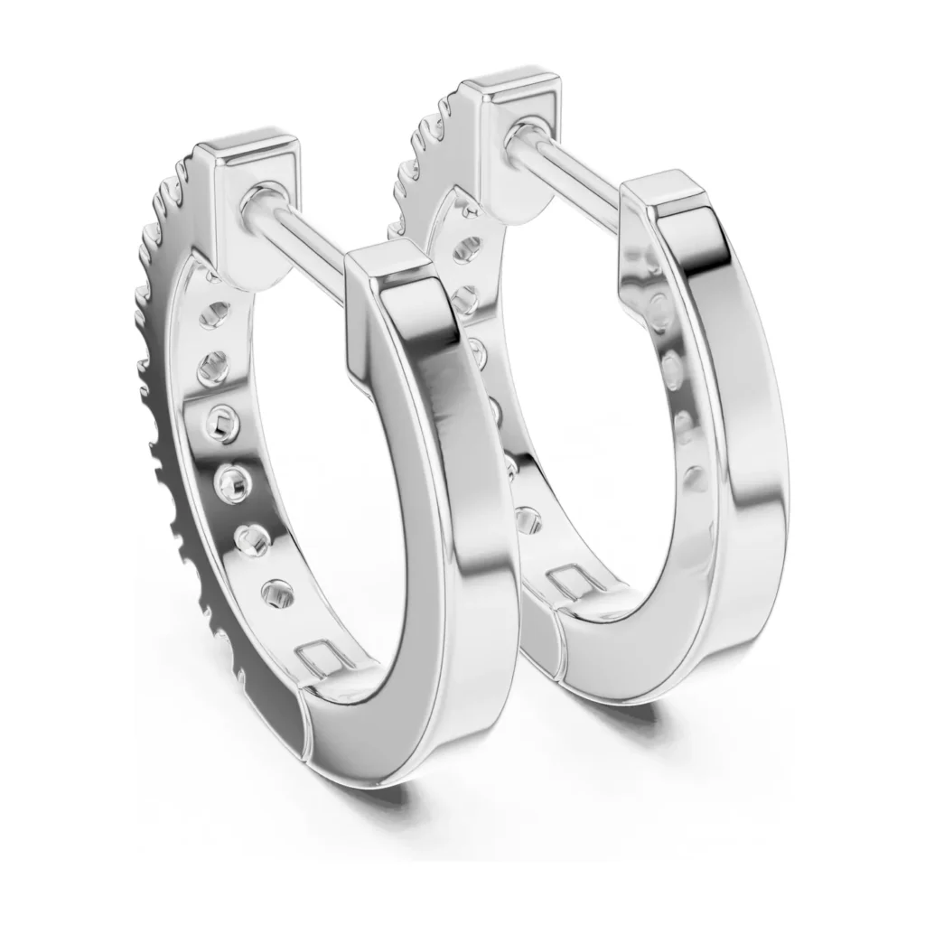 Classic Diamond Hoop Earrings — photo 7