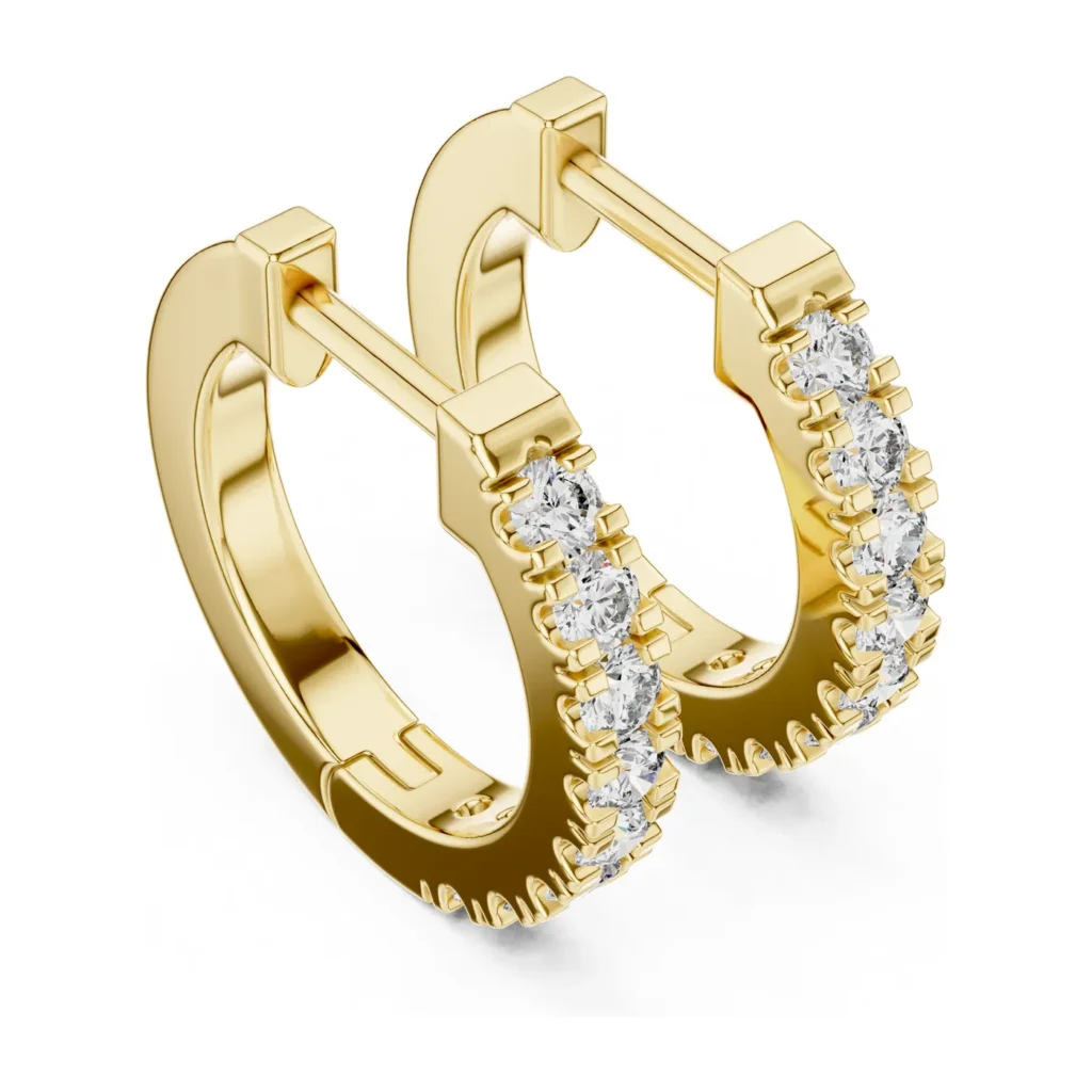 Classic Diamond Hoop Earrings — photo 2