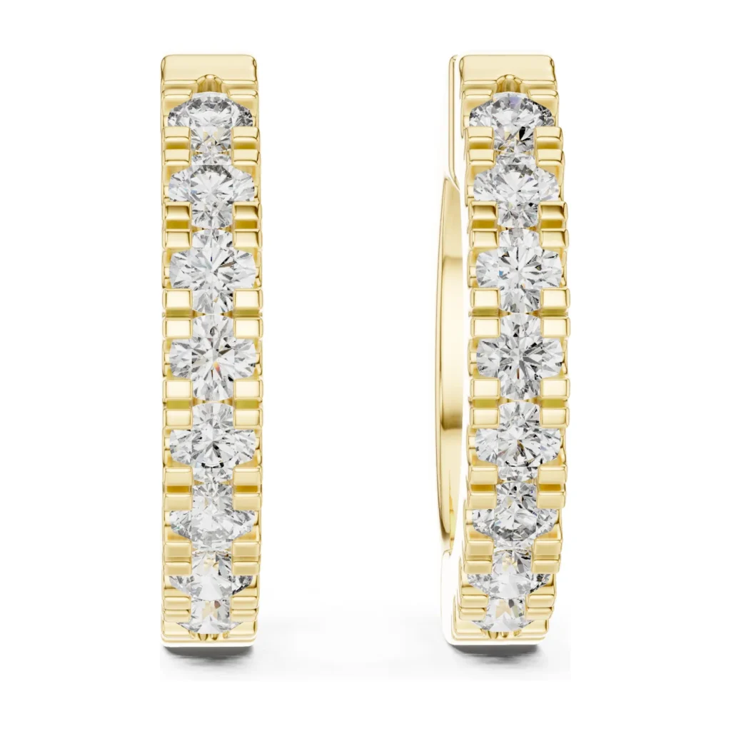 Classic Diamond Hoop Earrings — photo 4