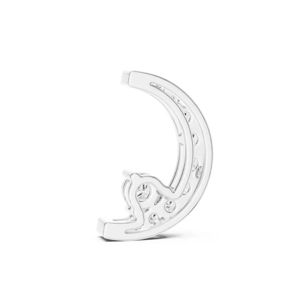 Pavé Crescent Moon Necklace — photo 8