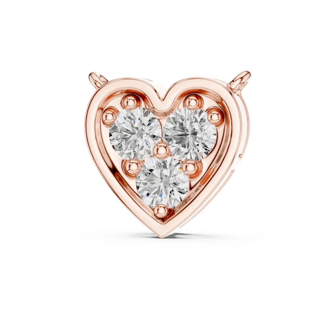 Three-Stone Heart Necklace — photo 9