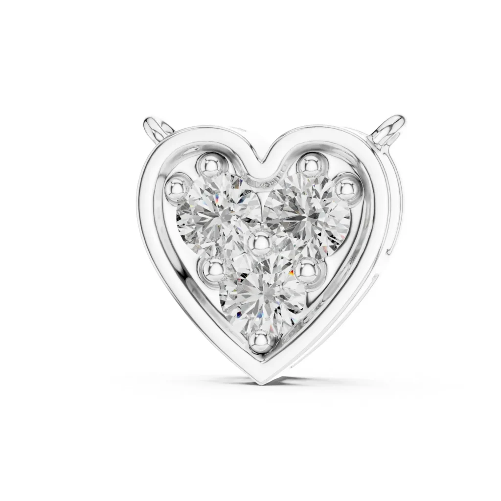 Three-Stone Heart Necklace — photo 5