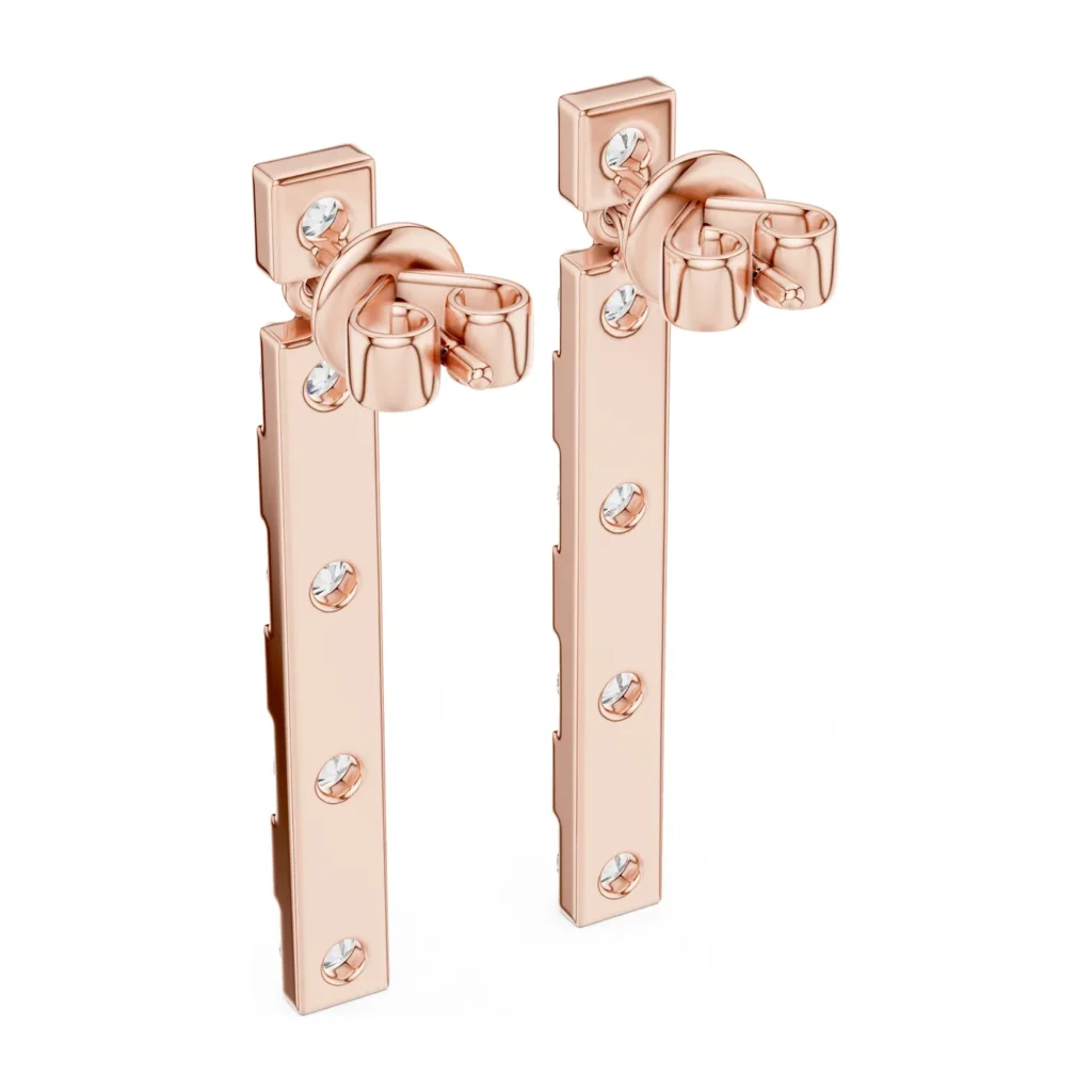 Diamond Line Drop Earrings — photo 11