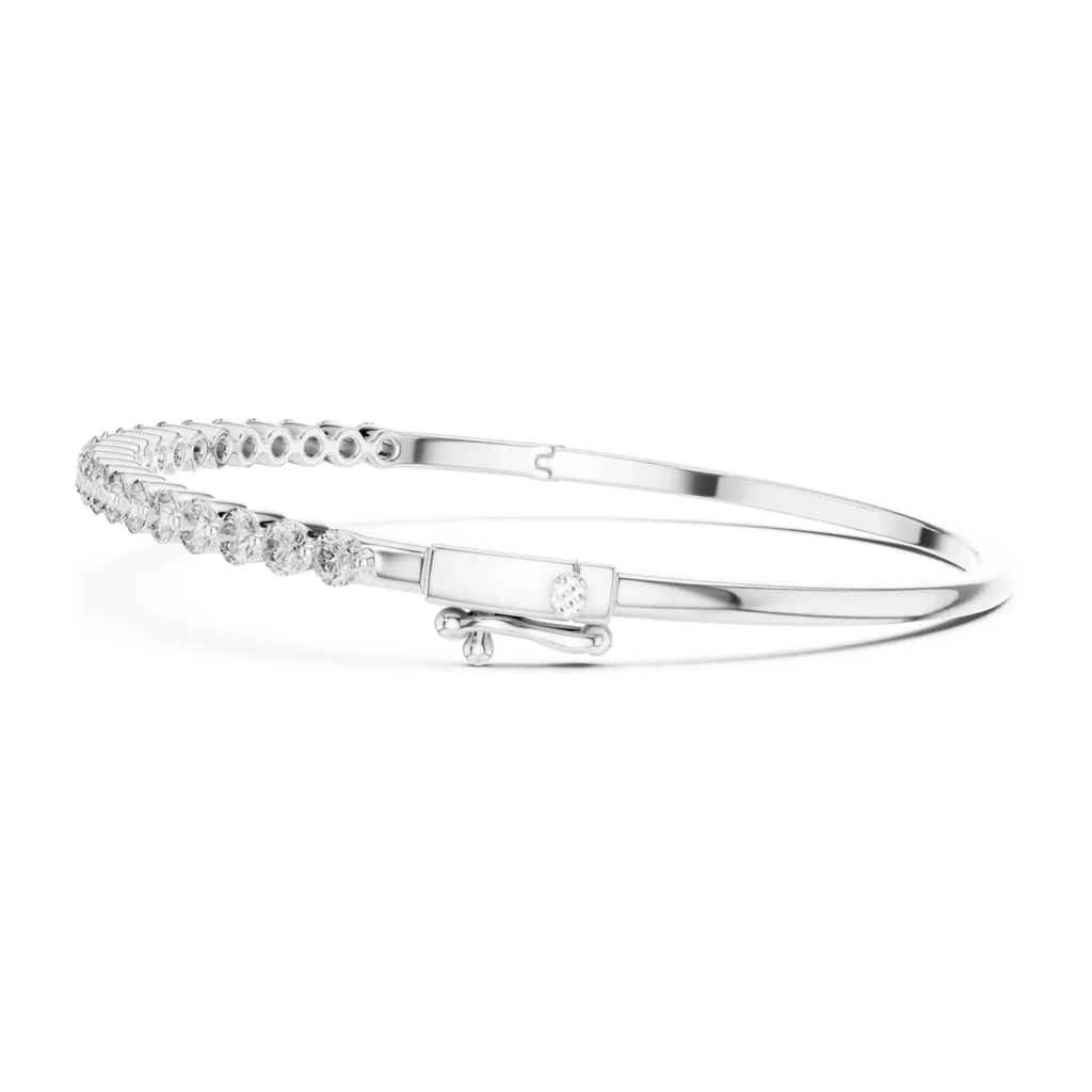 Diamond Hinged Bangle — photo 7